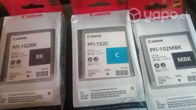 Tintas canon pfi 102 colores originales de 130ml