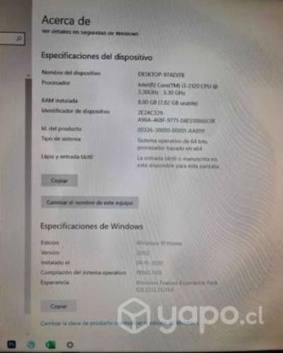 Computador lenovo All-in-One 21"