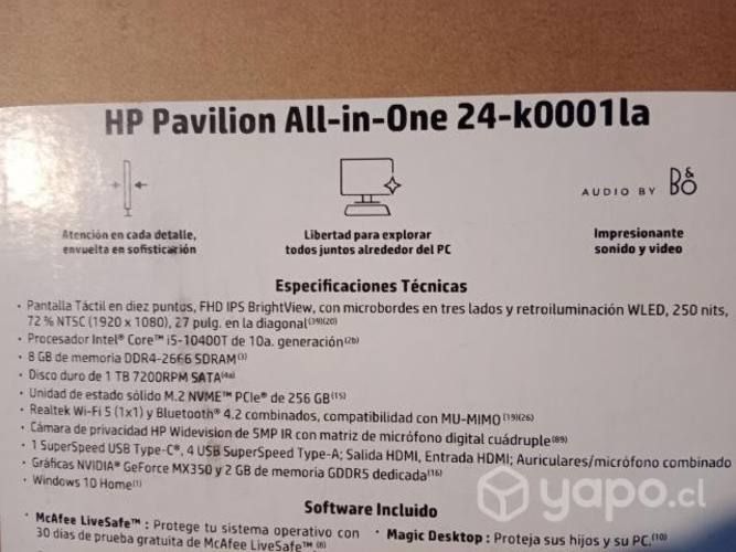 HP Pavilion All-in-on