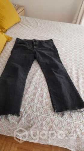 Jeans negro efecto gastado