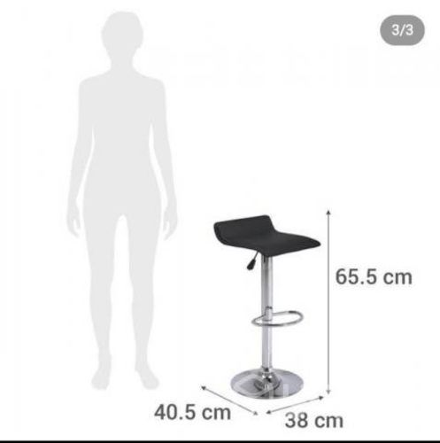 Silla de bar Enzo negra