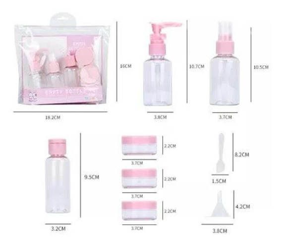 Set 8 Piezas de envases para viajes