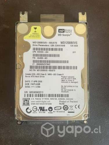 Disco duro 2.5 120GB western digital