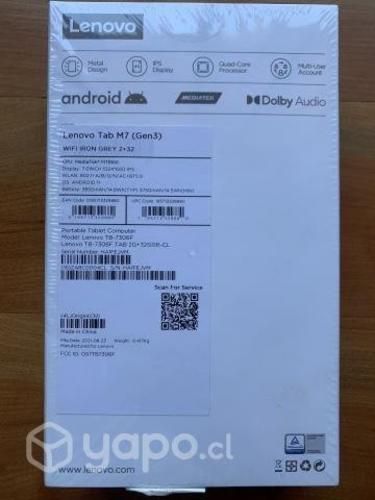 Tablet Lenovo Tab M7 3rd Gen 32GB y 2 GB RAM