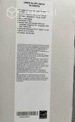 Notebook Gamer OMEN 16-c0507la