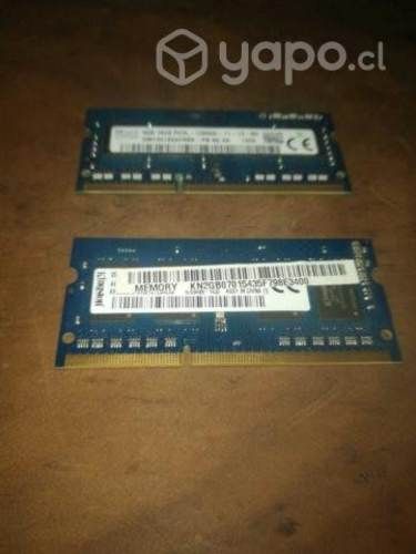 PACK RAM 6GB (2 y 4) DDR3 SODIMM