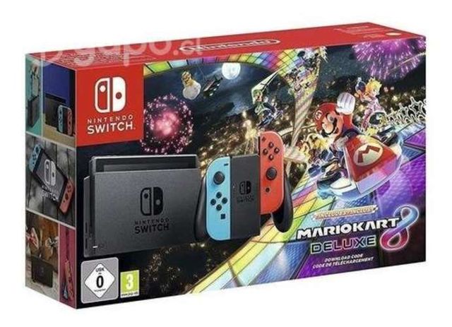 Nintendo Switch Neon Blue 32 GB + 3 juegos