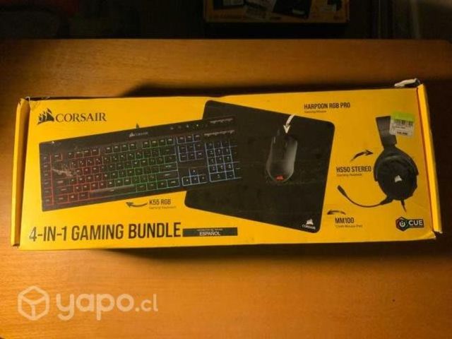 Combo corsair- mouse, teclado, mouse pad y audifon