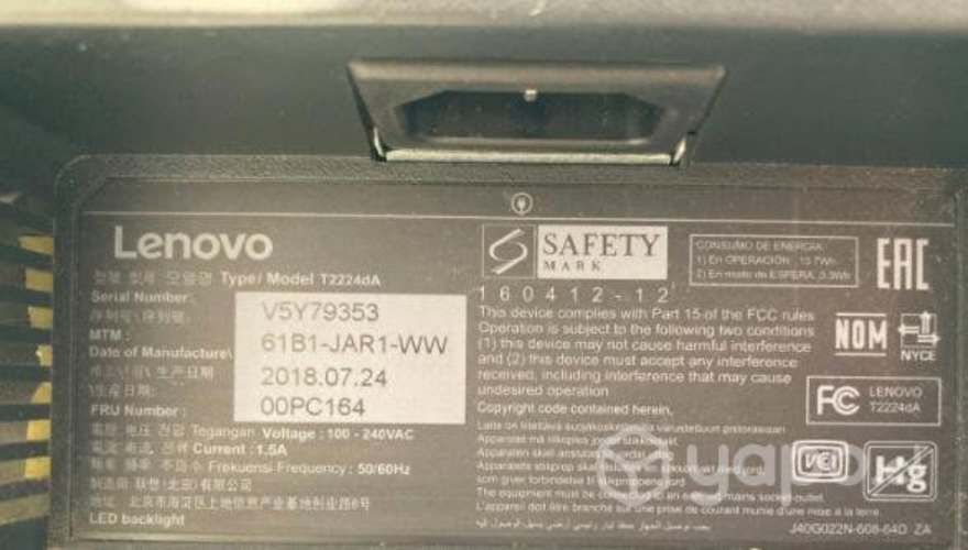 Monitor Lenovo ThinkVision 21.5 T2224d 1920x1080