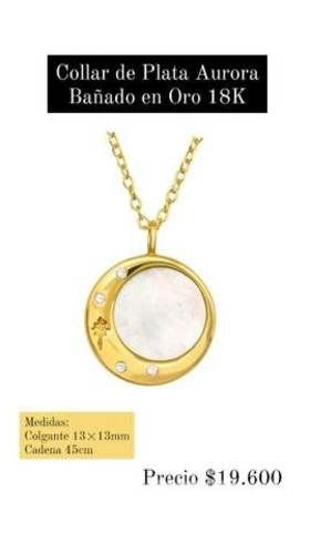 Collar de plata 925 bañados en Oro 18K