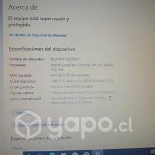 Notebook LENOVO I5 DECIMA GEN / 256 DISCO SOLIDO /