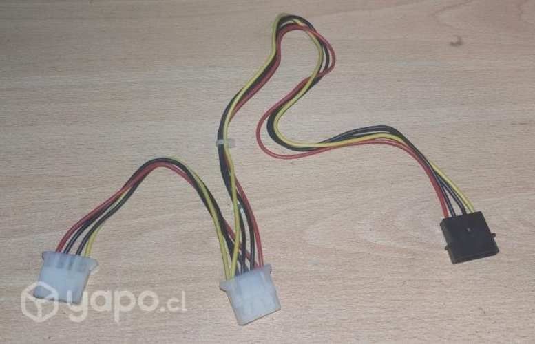 Cable 1 Molex Macho & 2 Molex Hembra