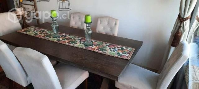 Comedor rectangular con Seis Sillas