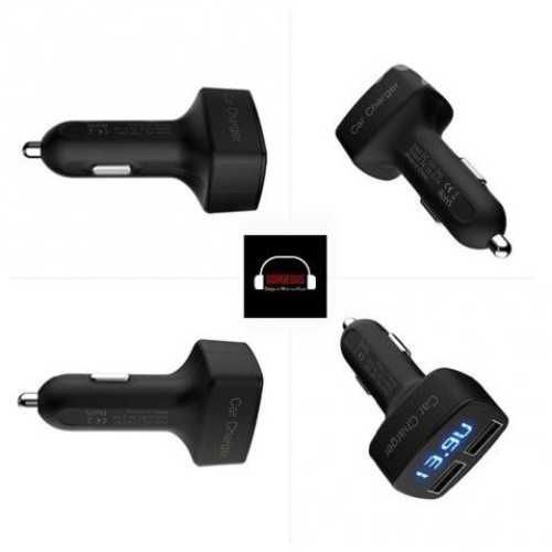 Cargador De Celular Auto 3.1A Voltimetro Termometr