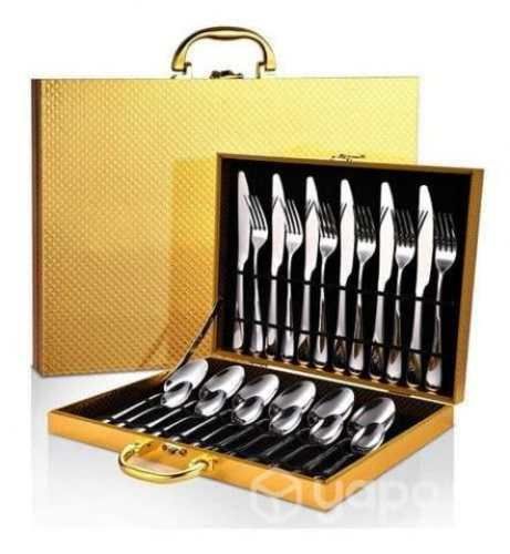 Set 24 Piezas Cubiertos De Lujo Maleta
