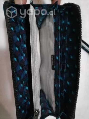 Billetera kipling rectangular escoses 3d azul