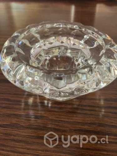 2 Portavelas de Cristal Luminarc de 9 cms. diámetr