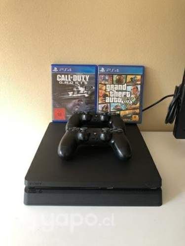 Play station 4 slim 2 controles y 2 juegos