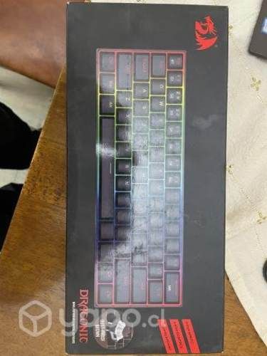 Teclado gamer mecánico draconic rgb black k530-rgb