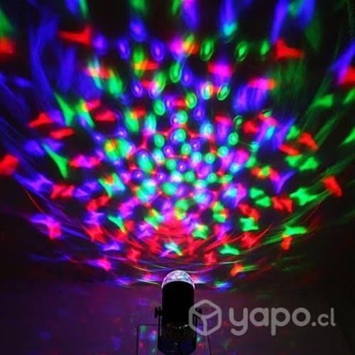 Proyector Disco Led Rgb Giratorio con Base Soporte