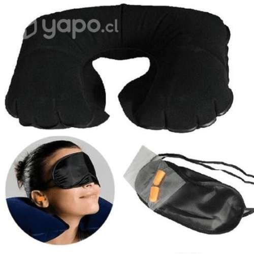 Set Viaje Almohada Cojín, Tapones y Antifaz