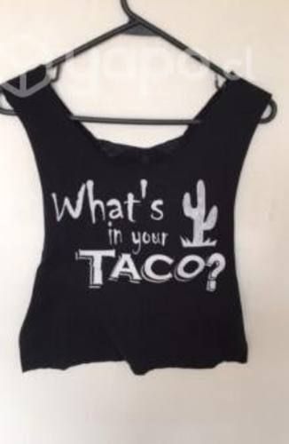 Polera Talla S (top negro Taco)
