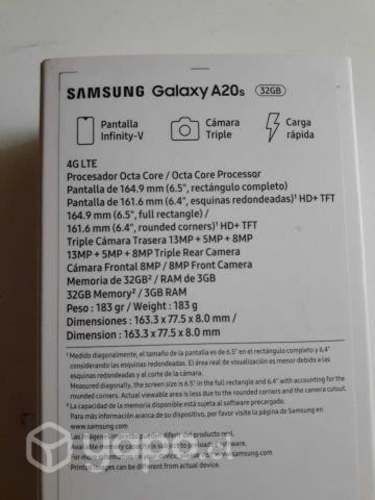 Teléfono Samsung Galaxy A20s