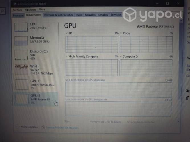 Notebook hp en buen estado, todo funcionando