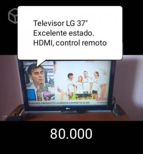 Televisor LG 37" excelente estado. 80