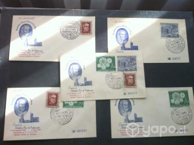 Sobres 1er. Día de Emisión Chilenos