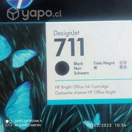 Tinta hp 711 black original de 80ml