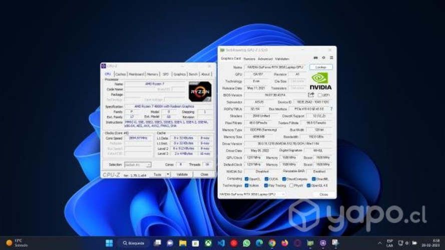 Asus TUF gaming A15, Ryzen 7- RTX 3050 - 32 Gb RAM