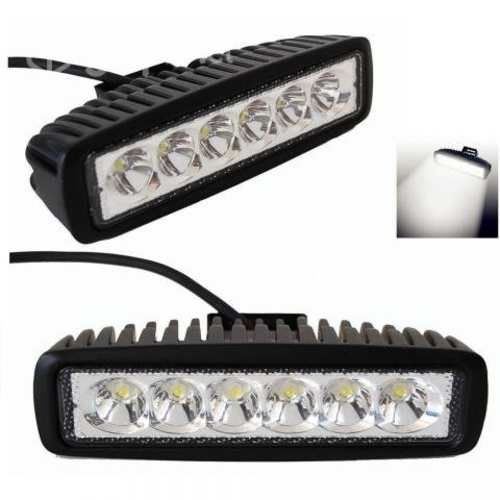 Foco Neblinero Barra de 6 LED Luz Blanca De 18W