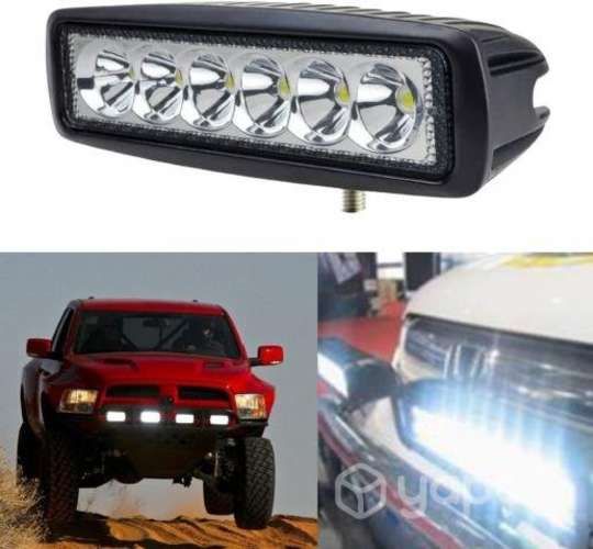 Foco Neblinero Barra de 6 LED Luz Blanca De 18W