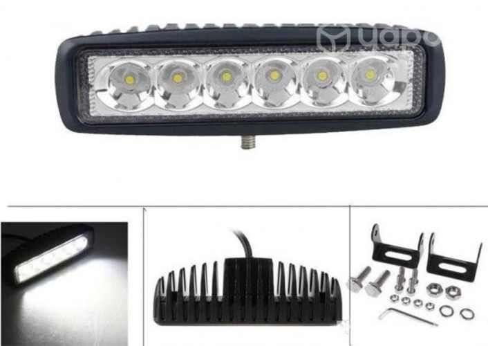 Foco Neblinero Barra de 6 LED Luz Blanca De 18W