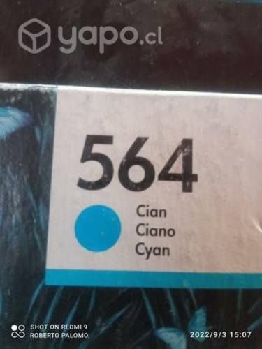 Tintas HP 564 colores originales