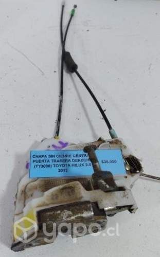 Chapa Sin Cierre Central Puerta Tras Der (TY3006)