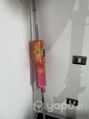 Barra pre olimpica + cojin y dos pares de discos