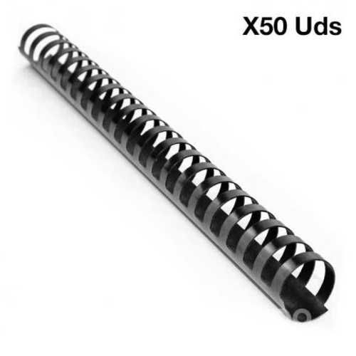 Anillo Plástico Negro 11mm 50 Uds Capacidad 105h