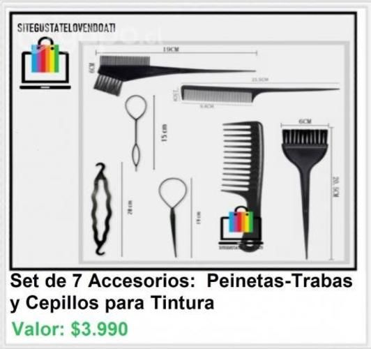 Set de Peinetas, Cepillos Tintura y Trabas