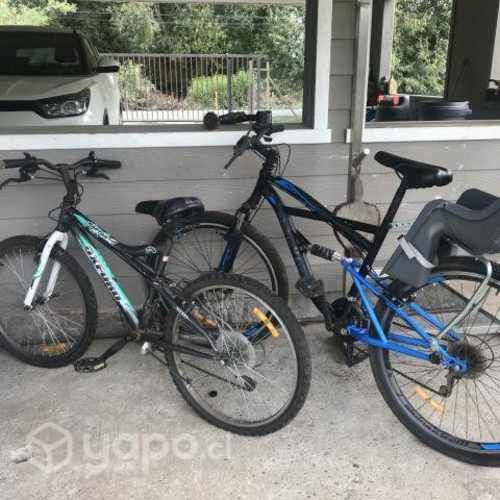 Bicicletas usadas + silla para niño