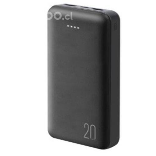 Bateria externa powerbank, 20.000 mah, color Negro