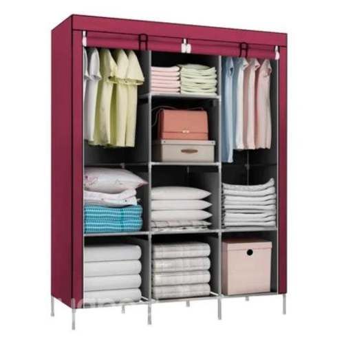 Closet Organizador Armable de Tela Red Wine 3 Cuer