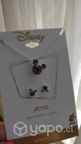 Aros de cristal y plata Disney
