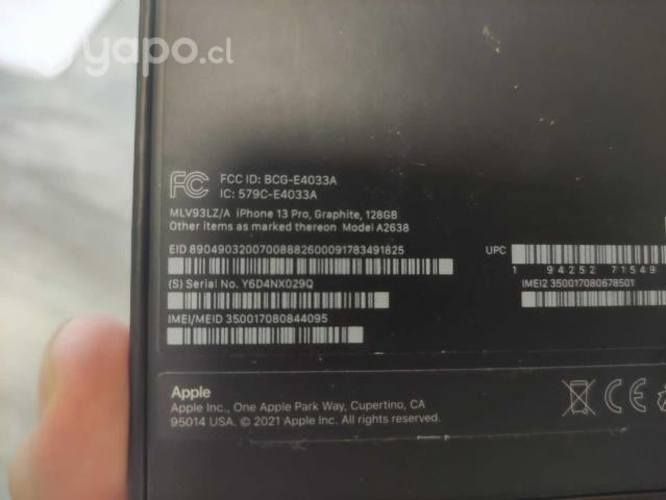 Iphone 13 Pro 128 GB Como Nuevo