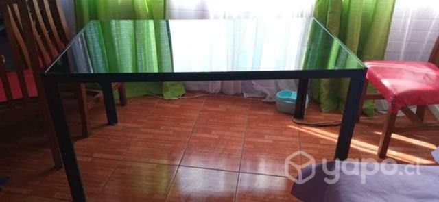 Mesa de comedor vidrio para 6 personas con sillas