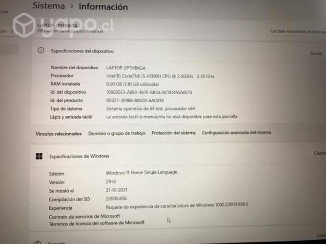 Laptop en pavilon hp