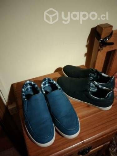 Zapatillas de hombre en colores azul y negra N.39