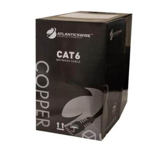 Cable utp cat6 305 mts, 23 awg, 100% cobre. gris