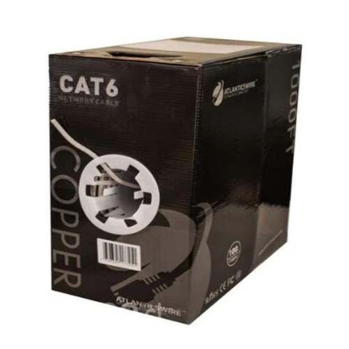 Cable utp cat6 305 mts, 23 awg, 100% cobre. gris